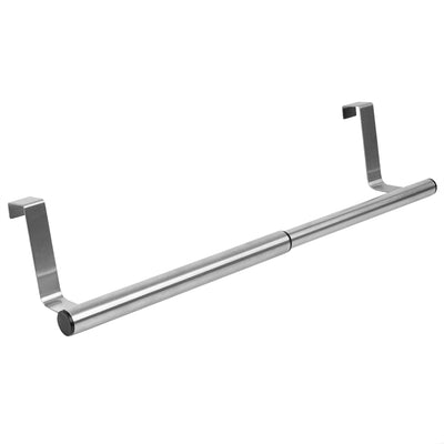 1 of 6:Home Basics Over the Cabinet Door Quick Install Hanging Modern Expandable Steel Towel Storage Rack, Chrome 