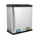 1 of 4:Neu Home 60 Liter 2 Compartment Stainless Recycle Bin 