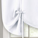 6 of 7:Darcy Window Curtain Tie Up Shade - 58x63 - White 