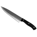 1 of 5:Couteau de chef Home Basics 8 en acier inoxydable avec manche profilé en bakélite, noir 