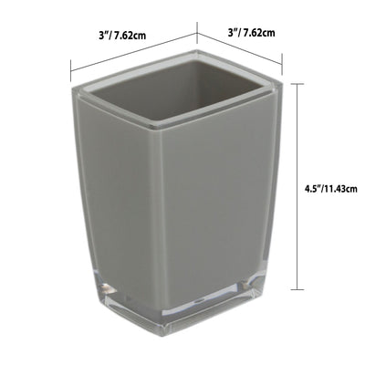 13 of 14:Home Basics Vaso de plástico resistente a roturas, gris 