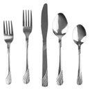 1 of 5:Service de couverts en acier inoxydable Home Basics River, 20 pièces, pour 4 personnes 