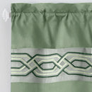 27 of 40:Paige Embroidered Kitchen Curtain and Valance Set, Tiers 55x36, Valance 55x13 Inches 