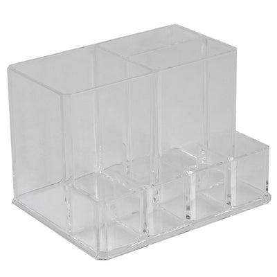 3 of 6:Home Basics Compact Shatter-Resistant Plastic Cosmetic Organizer, Clear 