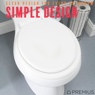 3 of 14:PREMIUS Wood Toilet Seat, Standard Round, 17 Inches 
