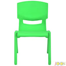 4 of 7:Chaises d'apprentissage empilables en plastique pour enfants JOON, vertes, 52,1 x 32,7 x 28 cm, lot de 2 (lot de 2) 