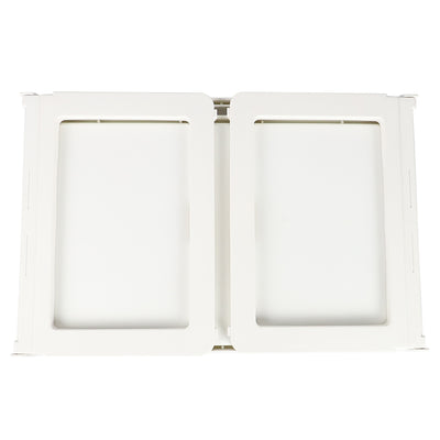 3 of 4:Home Basics Recessed Top Plastic Bed Tray with Phone and Pen Holder, White 