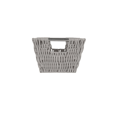 2 of 4:Panier fourre-tout en rotin gris Simplify pour petites étagères 