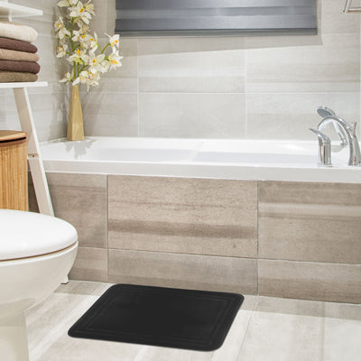 12 of 12:Elle Border Soft Non-Slip Memory Foam Bath Mat, 17x24 Inches 