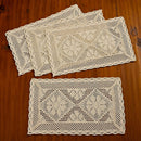 17 of 18:Chemin de table en dentelle vintage au crochet avec étoiles 