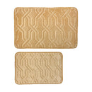 8 of 8:Priscilla Trellis Design 2 Piece Memory Foam Bath Rugs, 17x24-20x30 Inches 