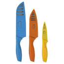 3 of 3:Home Basics 3 Piece Stainless Steel Colorful Slip Covers Knife Set 