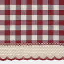 3 of 3:Buffalo Check Window Curtain Tie Up Shade - 42x63 - Burgundy 