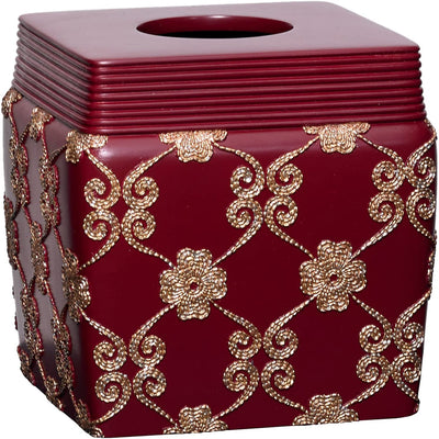 4 of 9:Elegant Rose Complete Bath Ensemble Decor Set, Burgundy, All Sold Separately 