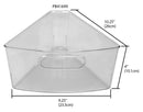 5 of 5:Home Basics Heavy Duty Plastic Lazy Susan Storage Organizing Bin with Front Cut-Out Handle, Clear 