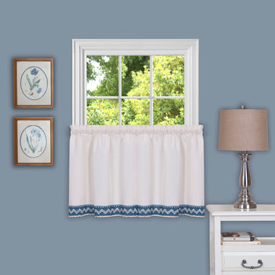 1 of 2:Paire de rideaux de fenêtre Camden 58 x 36 - Bleu 
