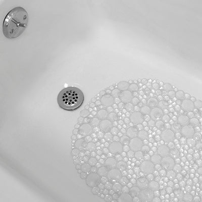 5 of 5:Home Basics Double Bubble Bath Mat, Clear 