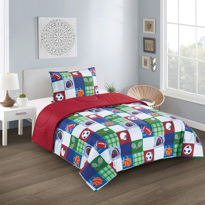 2 of 2:Play Ball Boys Kids Comforter Set 