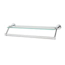 1 of 4:Neu Home Hanging Glass Shelf with Towel Bar 