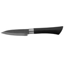 3 of 5:Ensemble de couteaux en acier inoxydable Home Basics avec aiguiseur de lames, noir 