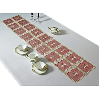 21 of 21:Blossom Embroidered Vintage Lace Design Table Runner 