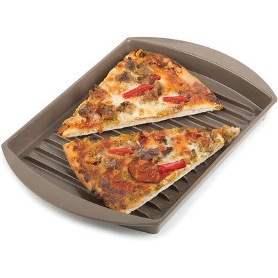 6 of 8:Prep Solutions Microwave Small Bacon Grill with Vented Cover, Brown, 10 x 7 Inches 
