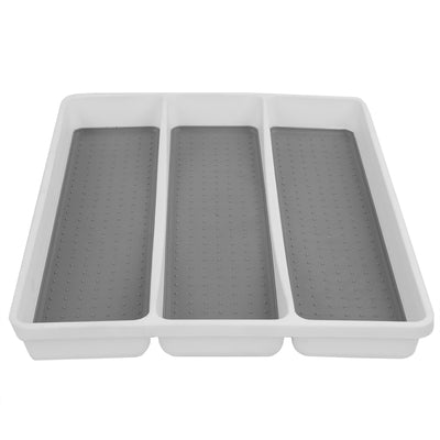2 of 5:Plateau à ustensiles Home Basics avec compartiments doublés de caoutchouc 