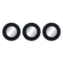 1 of 2:PREMIUS 3 Piece Bubble Beaded Mirror Wall Decor Set, Black, 10 Inches 