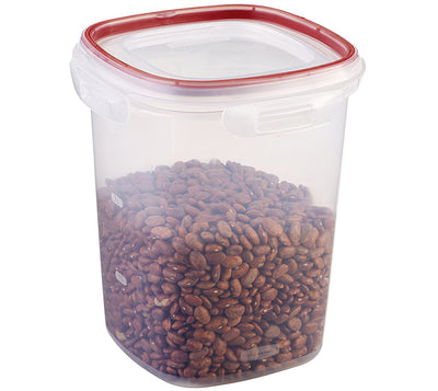 1 of 5:Rubbermaid Lock-Its Food Storage Canister With Easy Find Lid, 15 Cup, Racer Red 