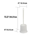 6 of 6:Home Basics Plastic Toilet Brush with Compact Holder, White 