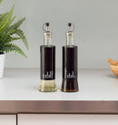 3 of 5:Home Basics Allaire Collection 2 Piece Oil and Vinegar Set, Black 