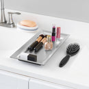 5 of 5:Home Basics Plastic Vanity Tray, Silver 