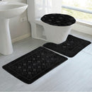 9 of 9:Jenny 3-Piece Diamond Plush Oversized Non-Slip Bath Rug Set 