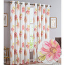 2 of 4:Marianne Texured Floral Printed Grommet Window Panel, 54x84 Inches 