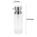 5 of 5:Home Basics 12 oz.  Cylinder Plastic Hand Soap Dispenser with Brushed Stainless Steel Pump, Clear 