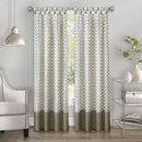 1 of 4:Rideau de fenêtre Callie à pattes - 52 x 63 - Taupe/Argent 