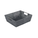 1 of 4:Simplify Shelf Storage Rattan Tote Basket in Charcoal 