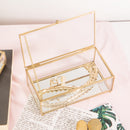 3 of 4:Home Details Vintage Glass Keepsake Box in Gold 