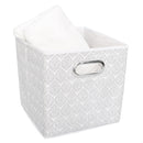 1 of 4:Home Basics Ikat - Papelera de almacenamiento plegable no tejida con asa con ojal, color gris 