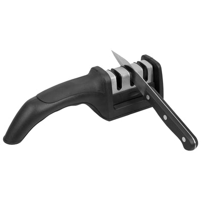 4 of 7:Home Basics 3 Stage Precision Edge Knife Sharpener, Black 