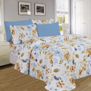 5 of 12:Ensemble de draps infroissables en microfibre imprimés PREMIUS Premium Sunlit Meadow 4 et 6 pièces 
