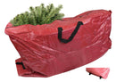 1 of 5:Sac à roulettes en PVC texturé pour sapin de Noël Home Basics, rouge 