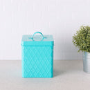 2 of 3:Home Basics Large  Tin Canister, Turquoise 