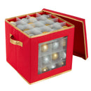 4 of 4:Simplify 64 Count Large Ornament Storage Box with See Through Window 