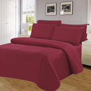 2 of 4:Winston Microfiber Wrinkle Free Sheet Set, Burgundy, 16 Inch Deep Pocket 