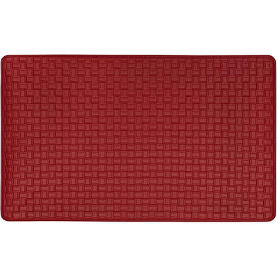 5 of 7:Alfombrilla antifatiga de piel sintética con relieve tejido Achim, Lava, 18 x 30 pulgadas 