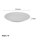 5 of 5:Home Basics 10.5 Ceramic Dinner Plate, White 