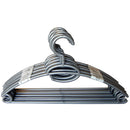 4 of 8:Home Basics Plastic Hanger, (Pack of 10), Silver 