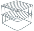 3 of 6:Home Basics Heavy Weight Vinyl Coated Steel Corner Shelf, Silver 