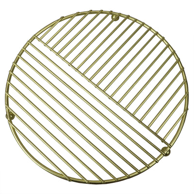 3 of 5:Home Basics Halo Round Steel Trivet, Gold 
